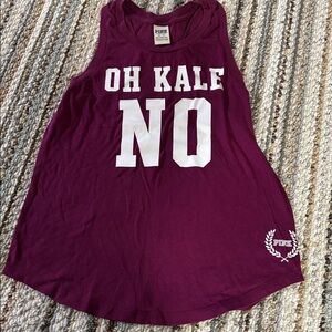 Victoria secret pink XS purple oh kale no running  Athletic Tank